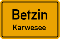 Straßen in Betzin Karwesee