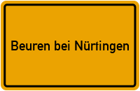 City Sign Beuren bei Nürtingen