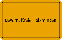 City Sign Bevern, Kreis Holzminden