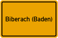 Ortsschild von Gemeinde Biberach (Baden) in Baden-Württemberg