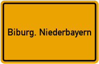 City Sign Biburg, Niederbayern