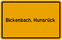 City Sign Bickenbach, Hunsrück