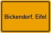 City Sign Bickendorf, Eifel