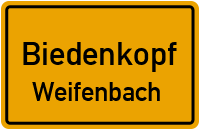 Weidenfeldstraße in BiedenkopfWeifenbach