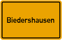 Ortsschild von Gemeinde Biedershausen in Rheinland-Pfalz