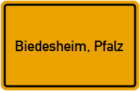 City Sign Biedesheim, Pfalz