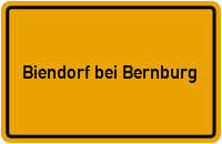 City Sign Biendorf bei Bernburg