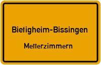 Straßenverzeichnis Bietigheim-Bissingen Metterzimmern