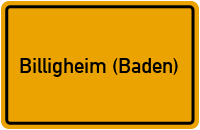 City Sign Billigheim (Baden)