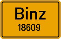 Straßen in 18609 Binz
