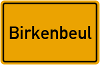 Ortsschild von Gemeinde Birkenbeul in Rheinland-Pfalz