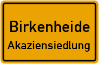 Eichendorffstraße in BirkenheideAkaziensiedlung