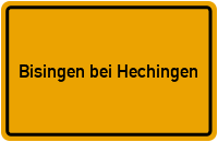 Ortsschild Bisingen bei Hechingen