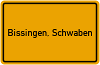 City Sign Bissingen, Schwaben