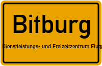 Charles-Lindbergh-Allee in BitburgGewerbe-, Dienstleistungs- und Freizeitzentrum Flugplatz Bitburg
