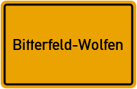 City Sign Bitterfeld-Wolfen