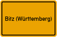 Ortsschild von Gemeinde Bitz (Württemberg) in Baden-Württemberg