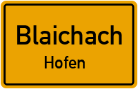Straßenverzeichnis Blaichach Hofen