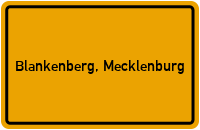 Ortsschild von Blankenberg, Mecklenburg in Mecklenburg-Vorpommern