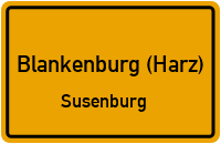 Waldweg in Blankenburg (Harz)Susenburg