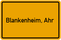 City Sign Blankenheim, Ahr