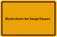 City Sign Blankenheim bei Sangerhausen