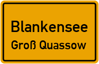 Straßen in Blankensee Groß Quassow
