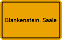 City Sign Blankenstein, Saale