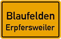 Straßenverzeichnis Blaufelden Erpfersweiler