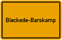 Ortsschild Bleckede-Barskamp