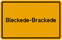 Ortsschild Bleckede-Brackede