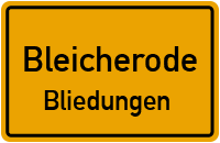 Bliedunger Straße in BleicherodeBliedungen