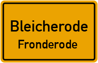 Fronderoder Straße in BleicherodeFronderode