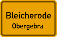 Obergebraer Dorfstraße in BleicherodeObergebra
