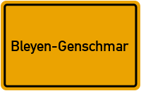 City Sign Bleyen-Genschmar