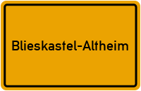 Ortsschild Blieskastel-Altheim