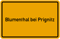 City Sign Blumenthal bei Prignitz