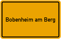 City Sign Bobenheim am Berg