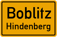 Straßen in Boblitz Hindenberg