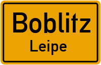 Straßen in Boblitz Leipe