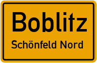 Straßen in Boblitz Schönfeld Nord