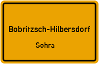 Ortsstraße in Bobritzsch-HilbersdorfSohra