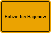 City Sign Bobzin bei Hagenow