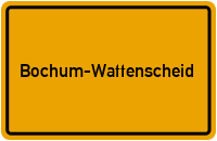 City Sign Bochum-Wattenscheid