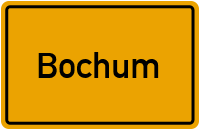 Ortsschild von Stadt Bochum in Nordrhein-Westfalen