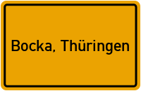 City Sign Bocka, Thüringen