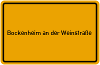 City Sign Bockenheim an der Weinstraße