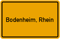 City Sign Bodenheim, Rhein