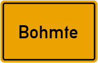 Ortsschild von Gemeinde Bohmte in Niedersachsen