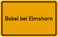 Ortsschild Bokel bei Elmshorn